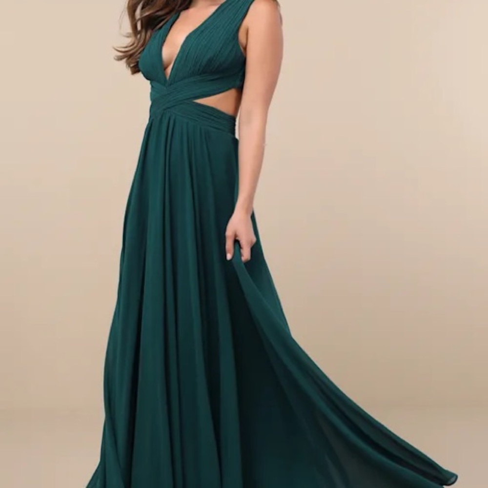 Elegant Teal Evening Gown